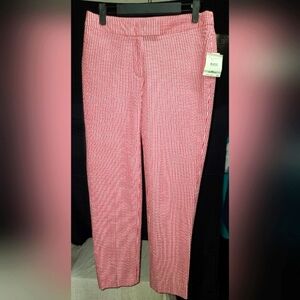 NWT Anne Klein Red and White Striped Pants
